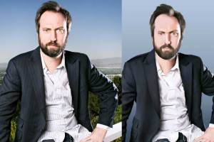 Tom Green - The picture I based my painting off of and the painting on the right