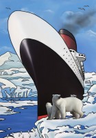 This was a cover option for author Christopher Wright for his new book "Of Penguins and Polar Bears: a history of polar cruising"